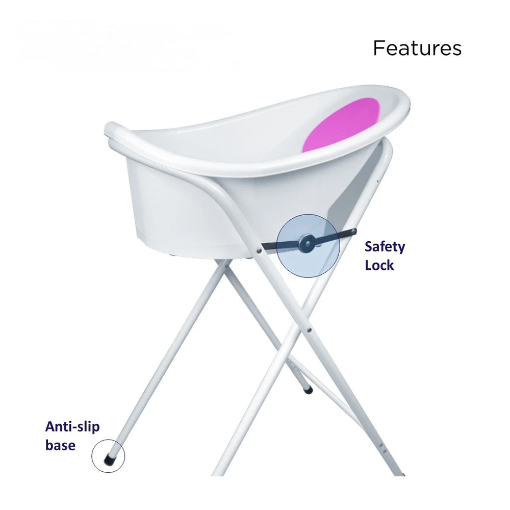 Puku Bath Tub (M) w/ Stand - Pink