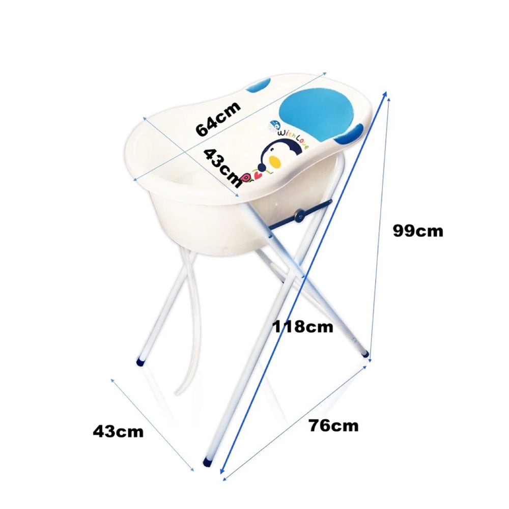 Puku Bath Tub (S) w/ Stand - Blue