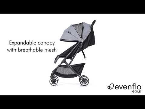 Evenflo PilotLX™ Lightweight Compact Stroller - Blue / Black / Denim / Beige