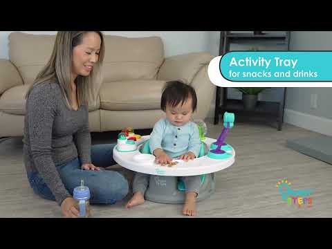 Baby Trend Smart Steps Explore N’ Play 5-in-1 Activity to Booster Seat - Blue Safari Fun