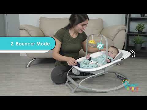 Baby Trend Smart Steps My First Rocker 2 Bouncer - Two of a Kind Grey